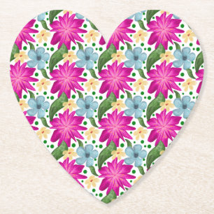 Floral Seamless Pattern Watercolor Flower Repeat Paper Coaster
