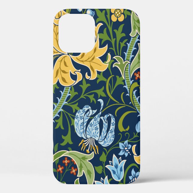 Floral seamless pattern with big flowers, lily and Case-Mate iPhone case (Back)
