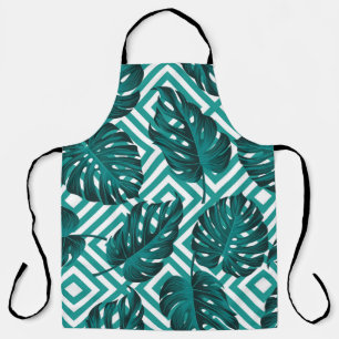 Floral seamless pattern with leaves. tropical back apron