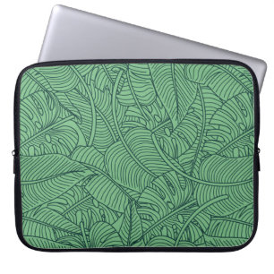 Floral seamless pattern with leaves. tropical back laptop sleeve
