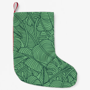 Floral seamless pattern with leaves. tropical back small christmas stocking