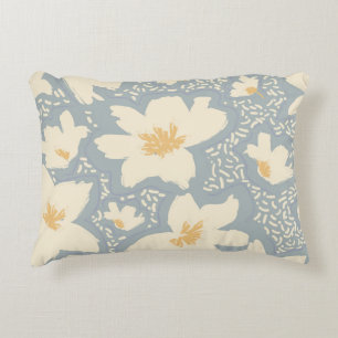 Floral seamless pattern with lines and abstract ha decorative cushion