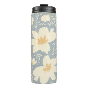 Floral seamless pattern with lines and abstract ha thermal tumbler