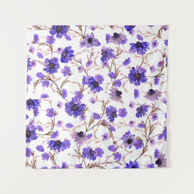 Floral seamless pattern with marigold flowers tapestry (Front)