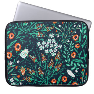  floral seamless pattern with summer blooms and co laptop sleeve