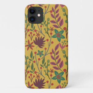 Floral seamless pattern yellow flowers and leaves Case-Mate iPhone case