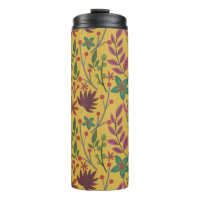 Floral seamless pattern yellow flowers and leaves