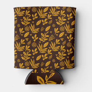 Floral Seamless: Perfect Textile Design Can Cooler