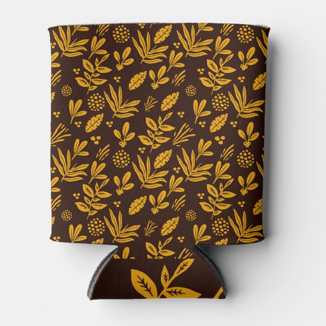 Floral Seamless: Perfect Textile Design Can Cooler (Front)