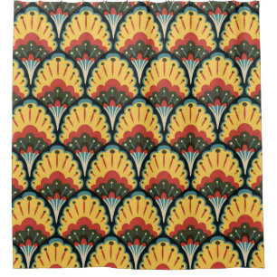 Floral seamless, vintage illustration pattern. shower curtain