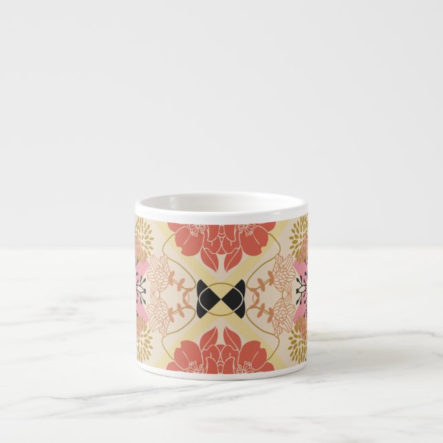 Floral seamless vintage pattern design. espresso cup (Front)