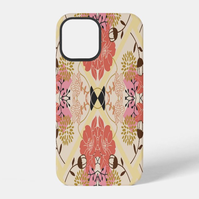 Floral seamless vintage pattern design. iPhone case (Back)