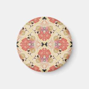 Floral seamless vintage pattern design. magnet
