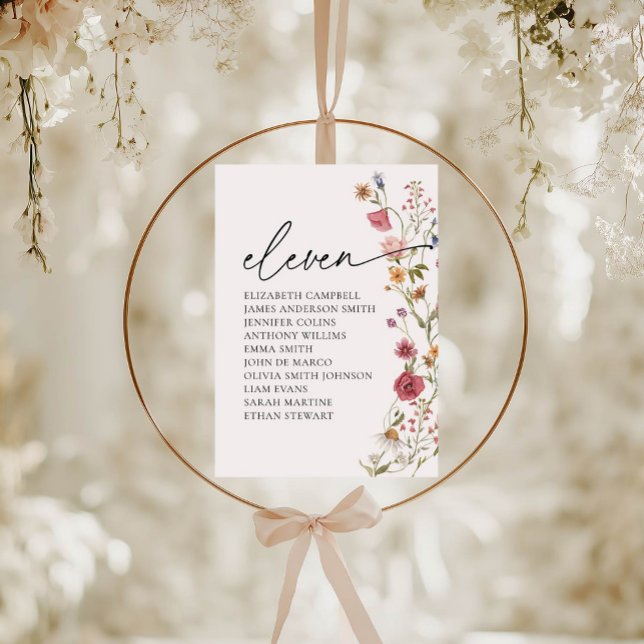 Floral Seating Chart Card | Table Eleven (Creator Uploaded)