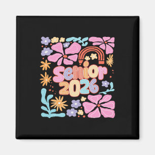 Floral Senior 2026 Coquette Bow Cl Of 2026 Graduat Magnet