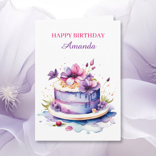 Floral Sentimental Personalised Birthday for Her Card
