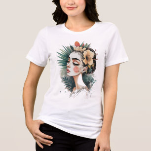 Floral Serenity: The Art of Natural Elegance Tri-Blend Shirt