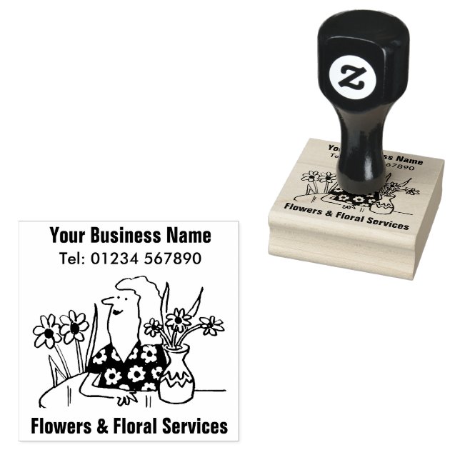 Floral Services, Florist Flower Shop Rubber Stamp (Stamped)