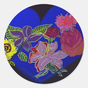 Floral Sessions Classic Round Sticker