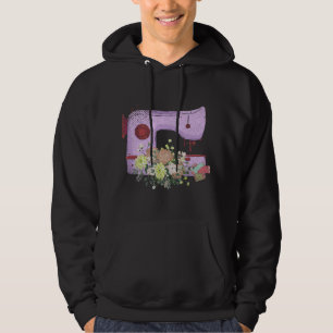 Floral Sewing Machine Sewer Quilter Seamstress Sew Hoodie