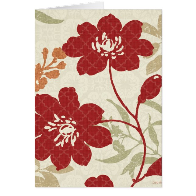 Floral Shadows in Red and Orange (Front)