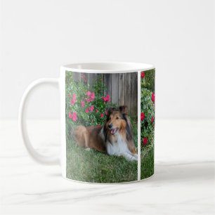 Floral Sheltie Coffee Mug