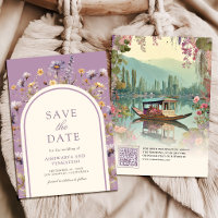 Floral Shikara Kashmir Dal Lake Indian Wedding