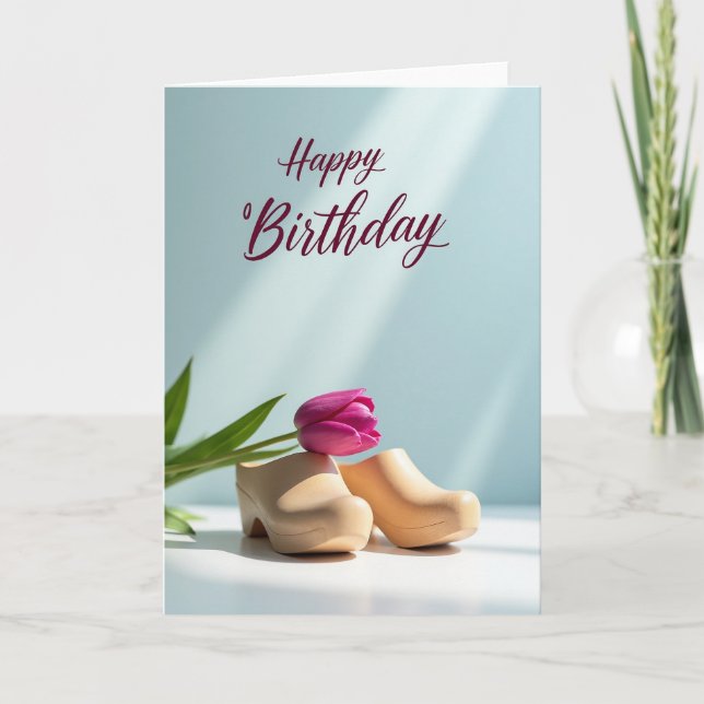 Floral Shoe Birthday Card (Front)