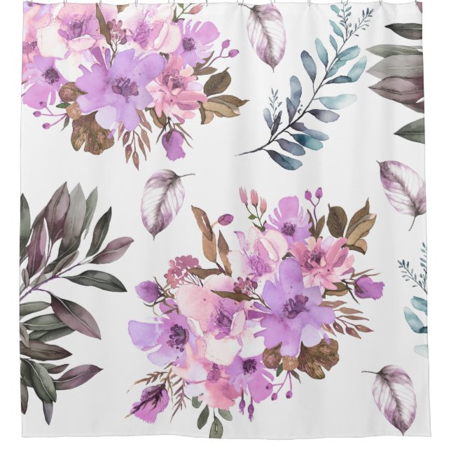 Floral  shower curtain (Front)