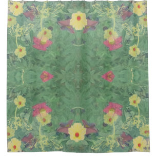 Floral shower curtain