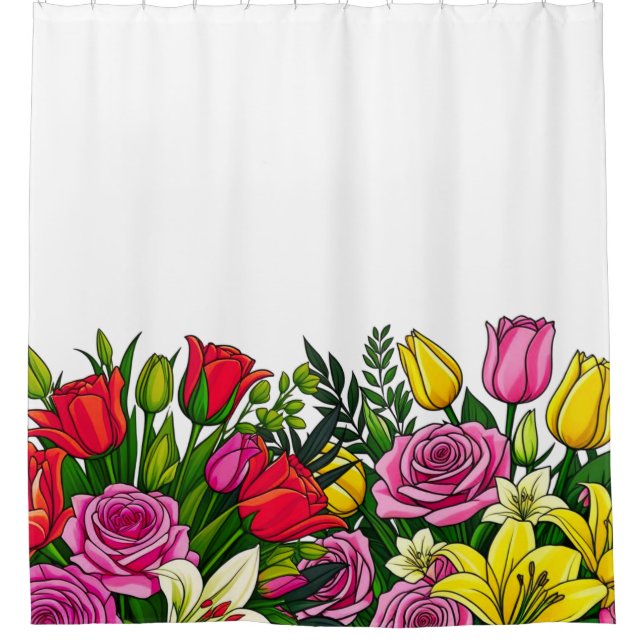 Floral Shower Curtain (Front)