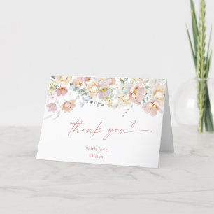 Floral Shower Thank You Card, Shower Wildflower
