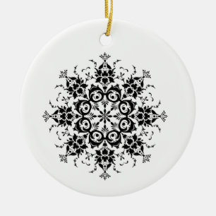 Floral Silhouette Ceramic Tree Decoration