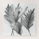 Floral Silhouette - Grey Jigsaw Puzzle<br><div class="desc">Floral Silhouette I by Melissa Wang. Features greenery in black-and-white colours.</div>