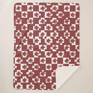 Floral silhouette pattern. sherpa blanket