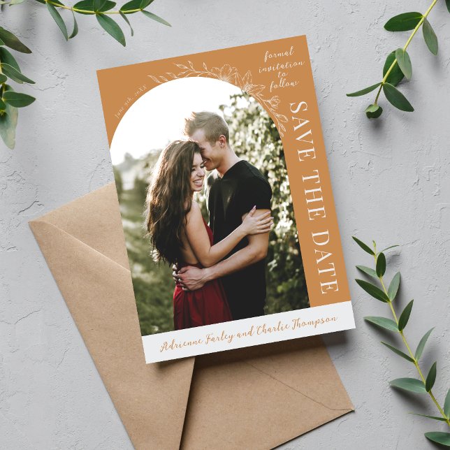 Floral Simplicity 1 Apricot Orange Save The Date (Creator Uploaded)