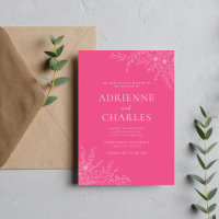 Floral Simplicity 1 Carnation Pink Minimal Wedding