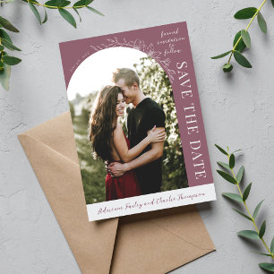 Floral Simplicity 1 Dusk Mauve Save The Date
