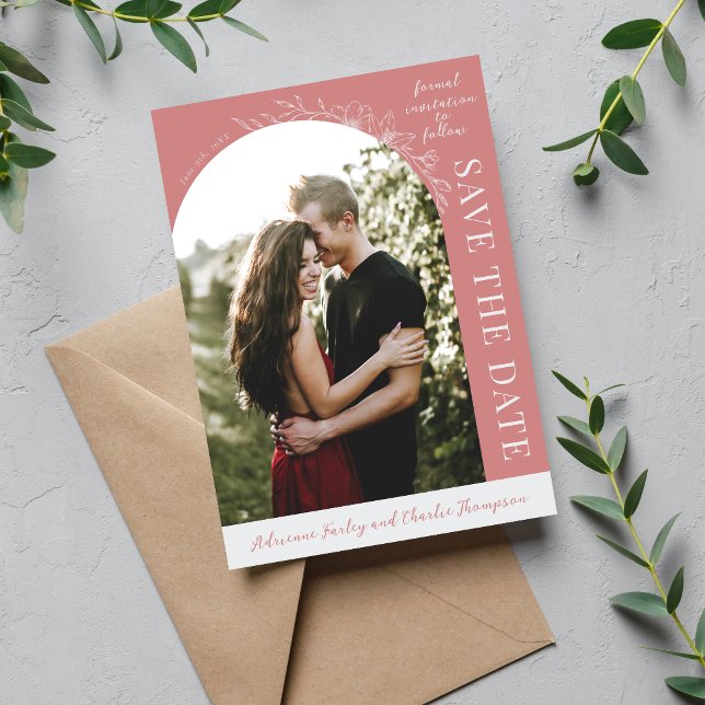 Floral Simplicity 1 Dusty Rose Save The Date (Creator Uploaded)