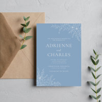 Floral Simplicity 1 Glacier Blue Minimal Wedding