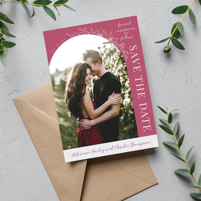 Floral Simplicity 1 Mulberry Save The Date (Creator Uploaded)