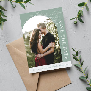 Floral Simplicity 1 Sage Green Save The Date