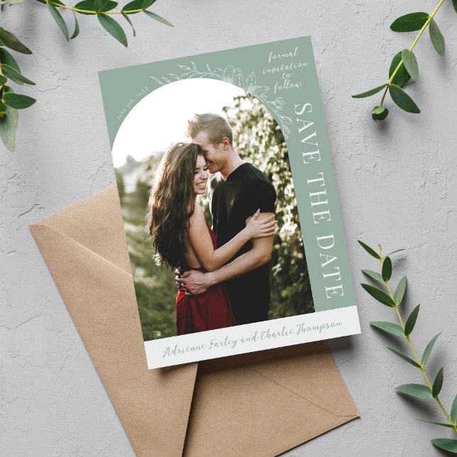 Floral Simplicity 1 Sage Green Save The Date (Creator Uploaded)