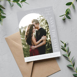 Floral Simplicity 1 Sterling Grey Save The Date