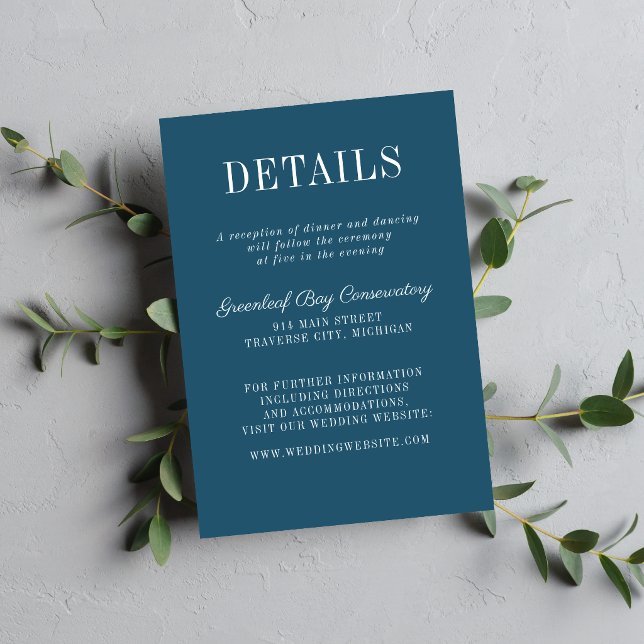 Floral Simplicity 2 Neptune Minimalist Wedding Enclosure Card (Creator Uploaded)