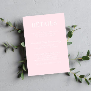Floral Simplicity 2 Primrose Minimalist Wedding Enclosure Card