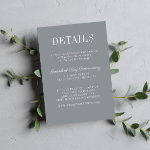 Floral Simplicity 2 Stone Minimalist Wedding Enclosure Card