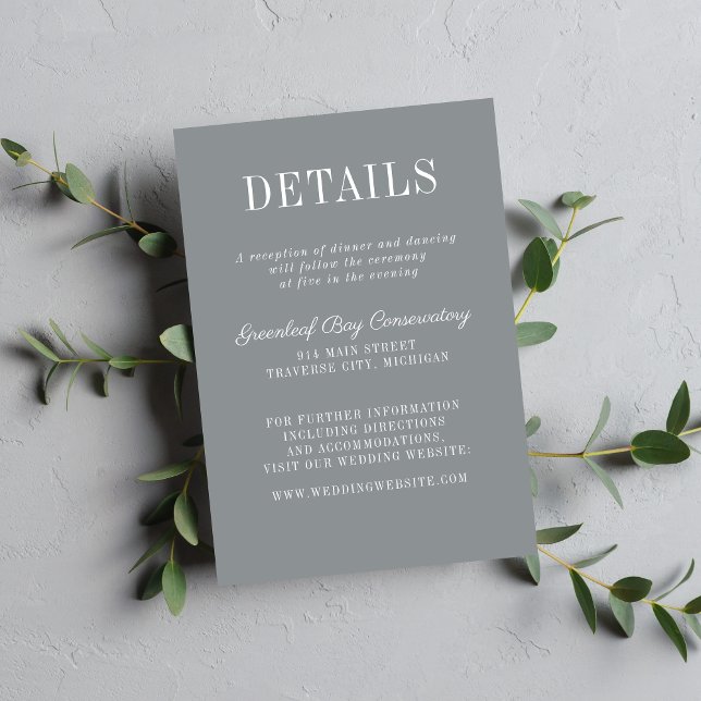 Floral Simplicity 2 Stone Minimalist Wedding Enclosure Card (Creator Uploaded)