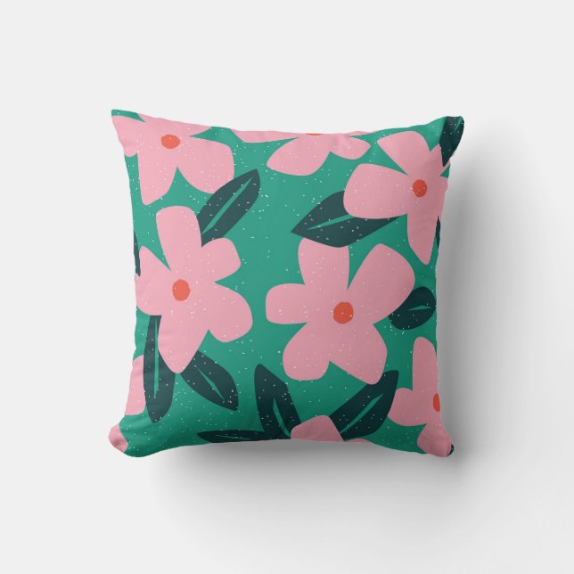 Floral Simplicity: Abstract Beauty Cushion (Front)