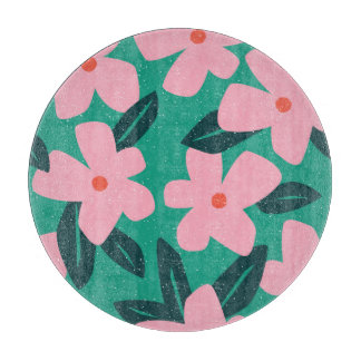 Floral Simplicity: Abstract Beauty Cutting Board